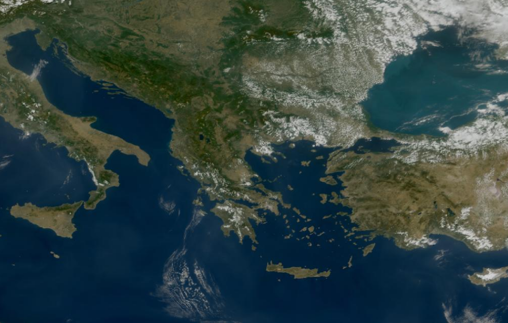 Τελευταία δορυφορική εικόνα νεφοκάλυψης