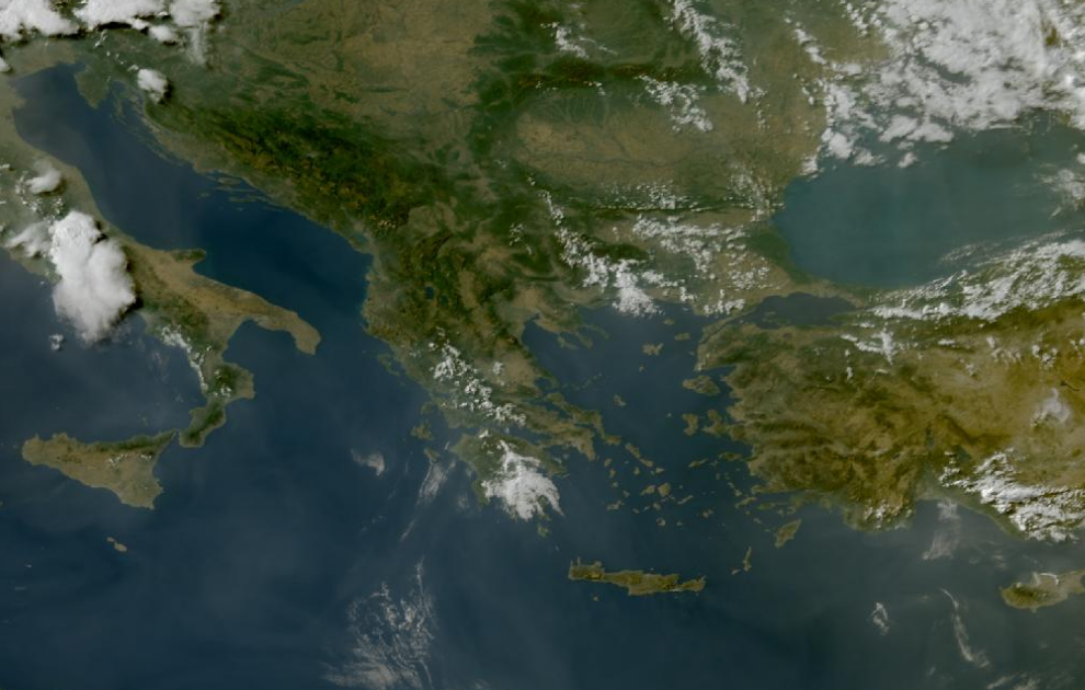 Τελευταία δορυφορική εικόνα νεφοκάλυψης