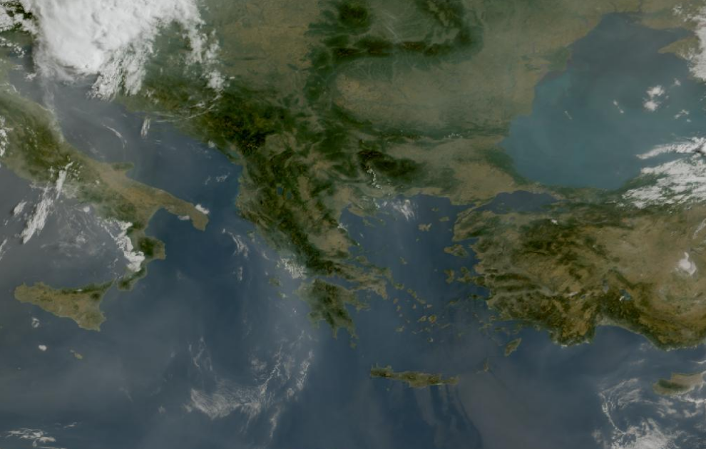 Τελευταία δορυφορική εικόνα νεφοκάλυψης