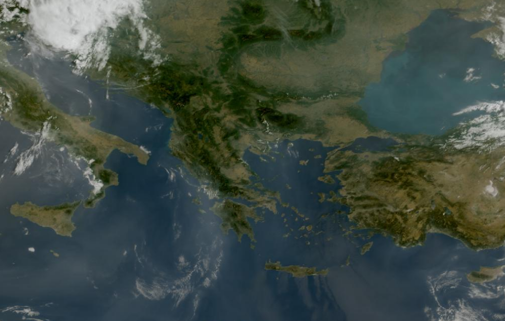 Τελευταία δορυφορική εικόνα νεφοκάλυψης