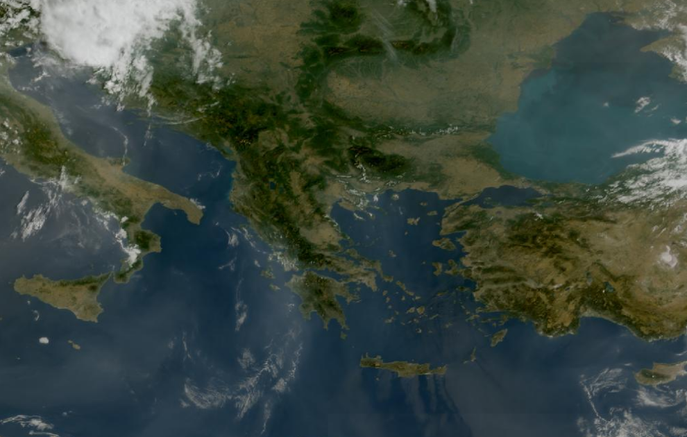 Τελευταία δορυφορική εικόνα νεφοκάλυψης