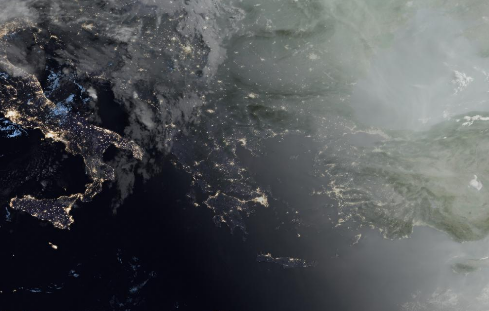 Τελευταία δορυφορική εικόνα νεφοκάλυψης