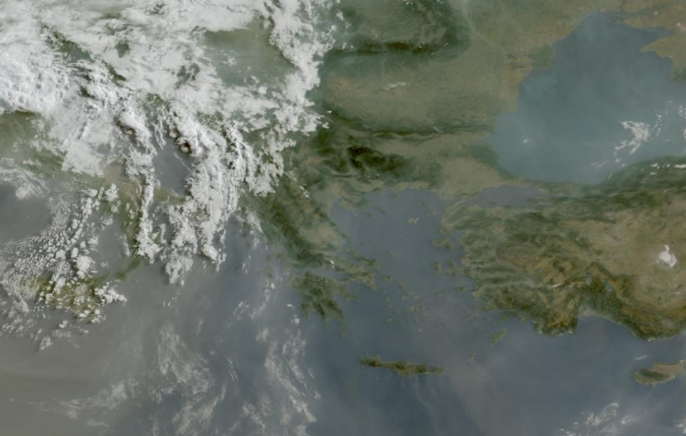 Τελευταία δορυφορική εικόνα νεφοκάλυψης