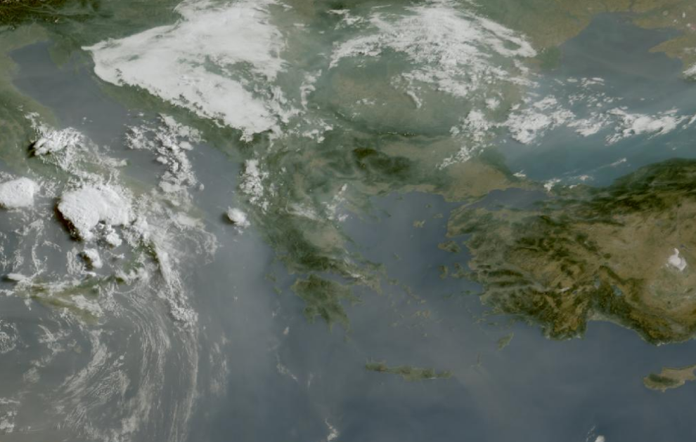 Τελευταία δορυφορική εικόνα νεφοκάλυψης