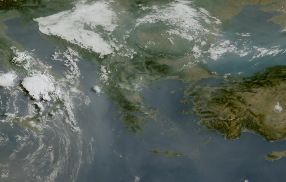 Τελευταία δορυφορική εικόνα νεφοκάλυψης