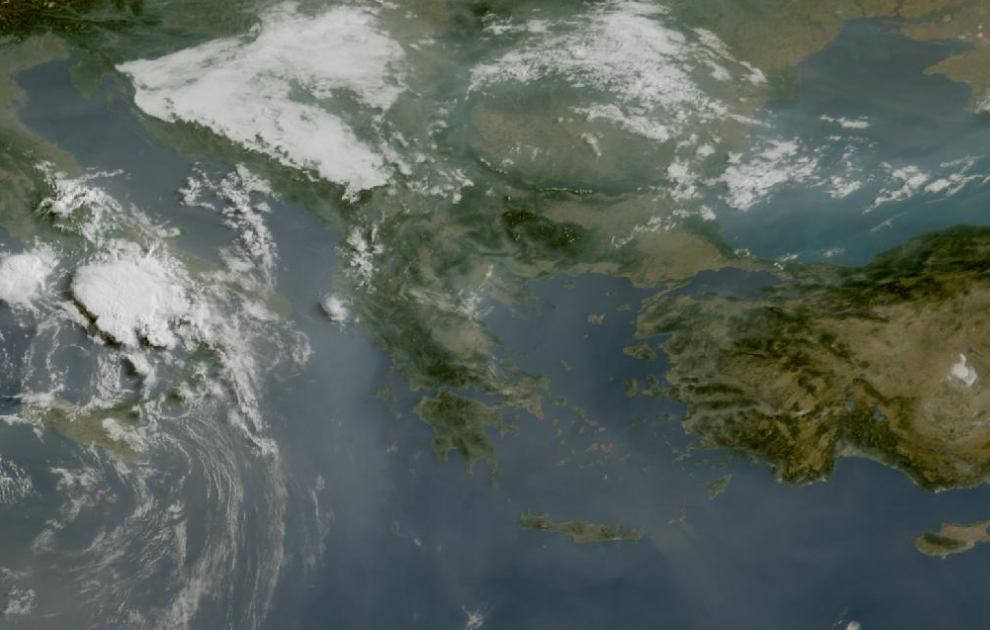 Τελευταία δορυφορική εικόνα νεφοκάλυψης
