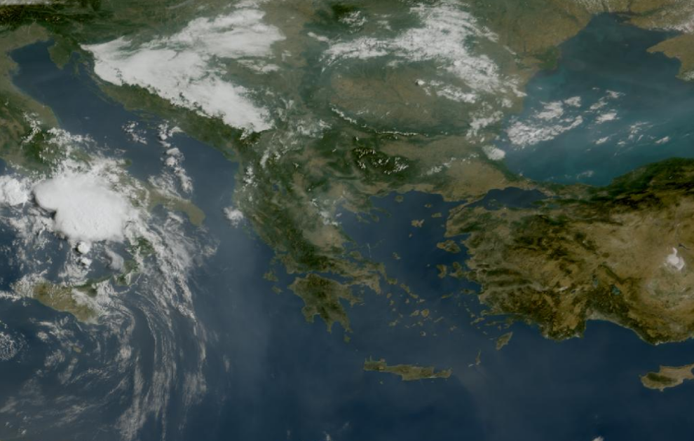 Τελευταία δορυφορική εικόνα νεφοκάλυψης