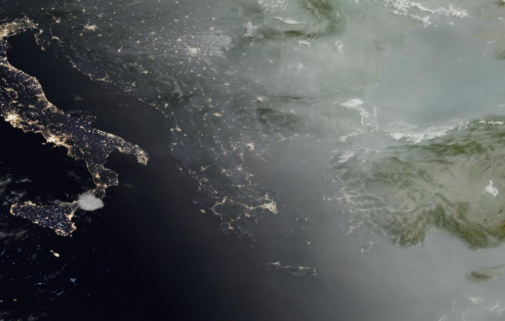 Τελευταία δορυφορική εικόνα νεφοκάλυψης