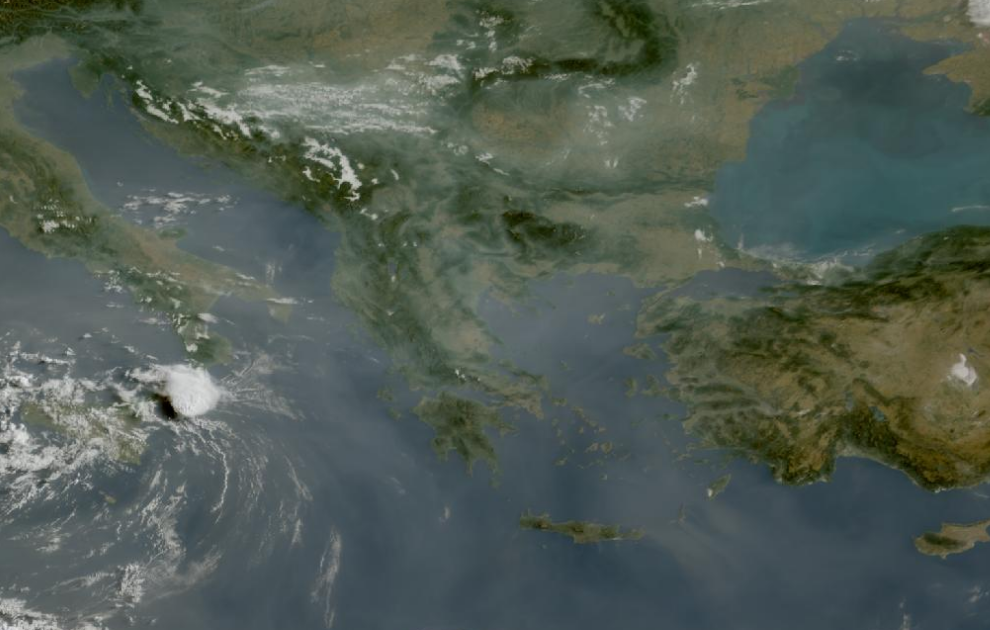 Τελευταία δορυφορική εικόνα νεφοκάλυψης