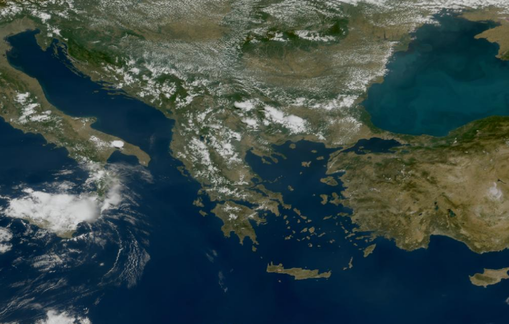 Τελευταία δορυφορική εικόνα νεφοκάλυψης