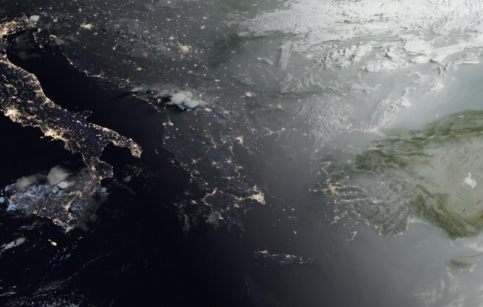 Τελευταία δορυφορική εικόνα νεφοκάλυψης