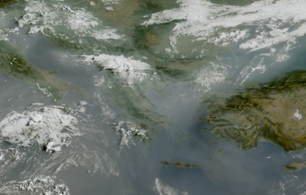 Τελευταία δορυφορική εικόνα νεφοκάλυψης