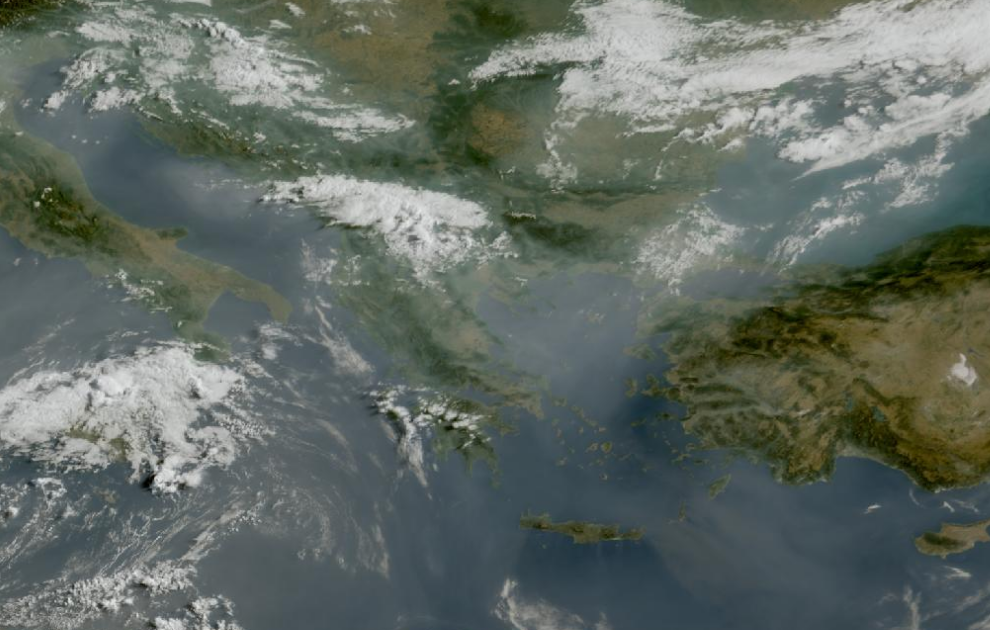 Τελευταία δορυφορική εικόνα νεφοκάλυψης