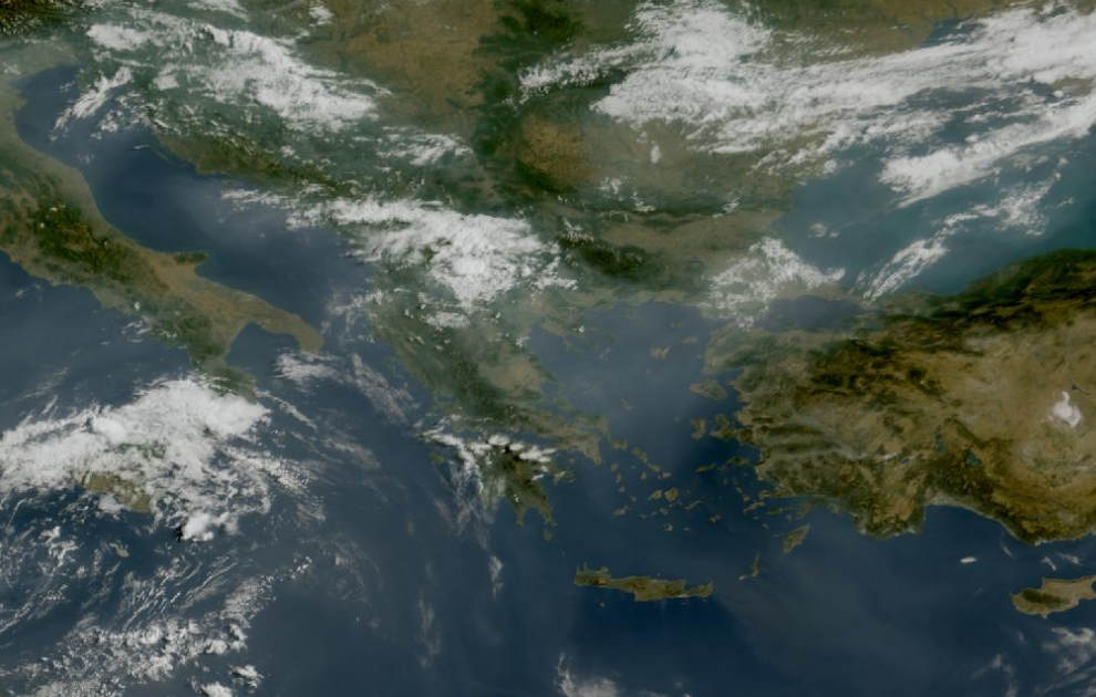 Τελευταία δορυφορική εικόνα νεφοκάλυψης