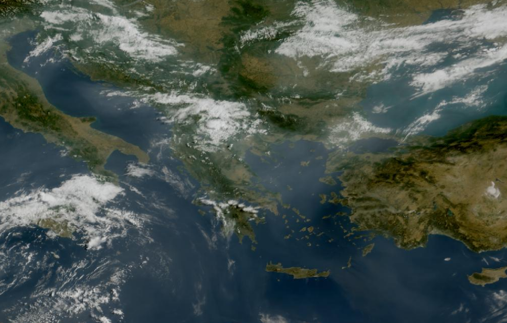 Τελευταία δορυφορική εικόνα νεφοκάλυψης
