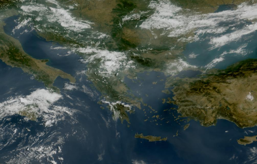 Τελευταία δορυφορική εικόνα νεφοκάλυψης