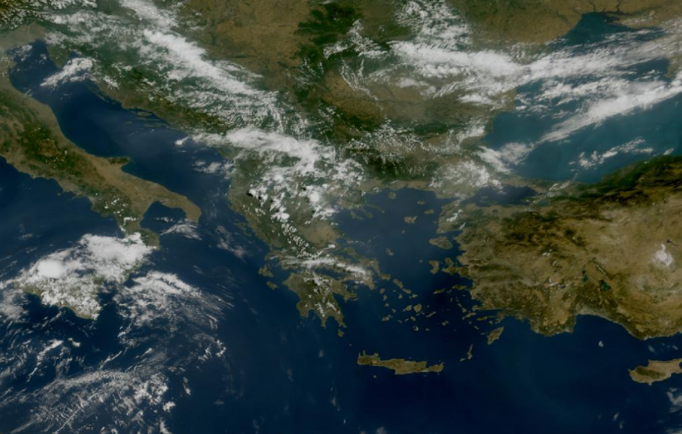 Τελευταία δορυφορική εικόνα νεφοκάλυψης