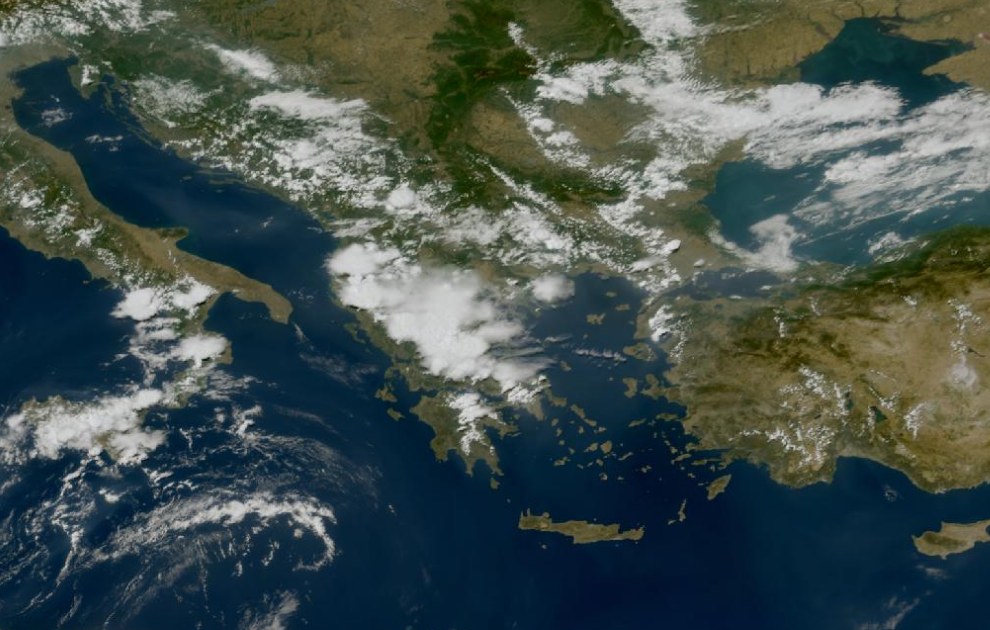 Τελευταία δορυφορική εικόνα νεφοκάλυψης