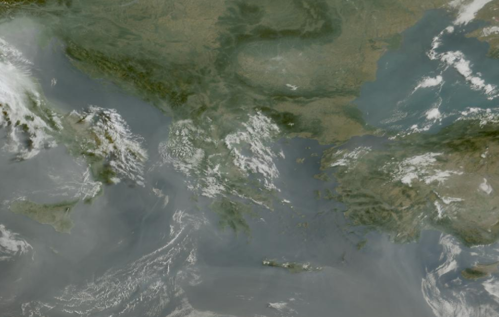 Τελευταία δορυφορική εικόνα νεφοκάλυψης