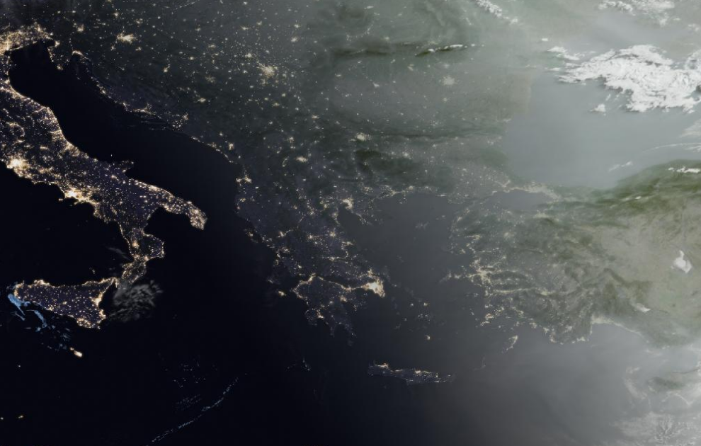Τελευταία δορυφορική εικόνα νεφοκάλυψης