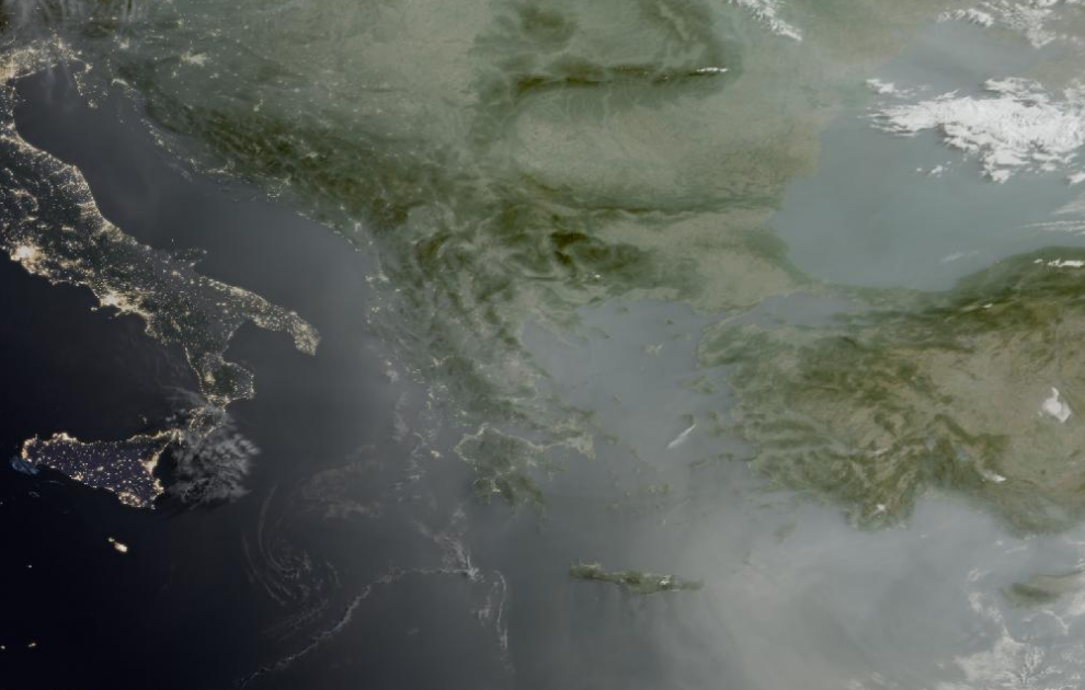 Τελευταία δορυφορική εικόνα νεφοκάλυψης