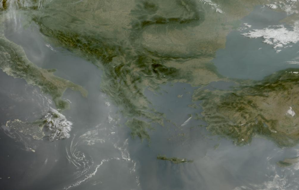Τελευταία δορυφορική εικόνα νεφοκάλυψης