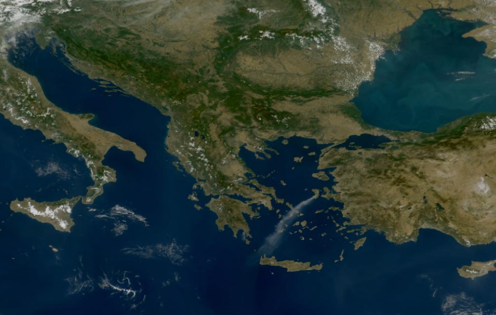 Τελευταία δορυφορική εικόνα νεφοκάλυψης