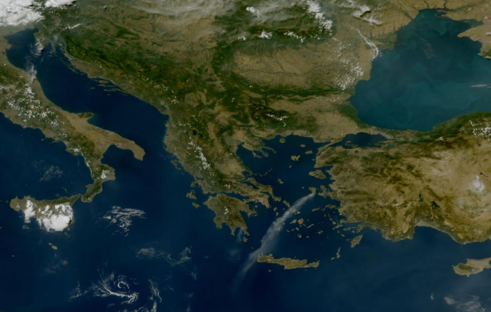 Τελευταία δορυφορική εικόνα νεφοκάλυψης