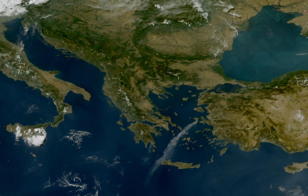 Τελευταία δορυφορική εικόνα νεφοκάλυψης
