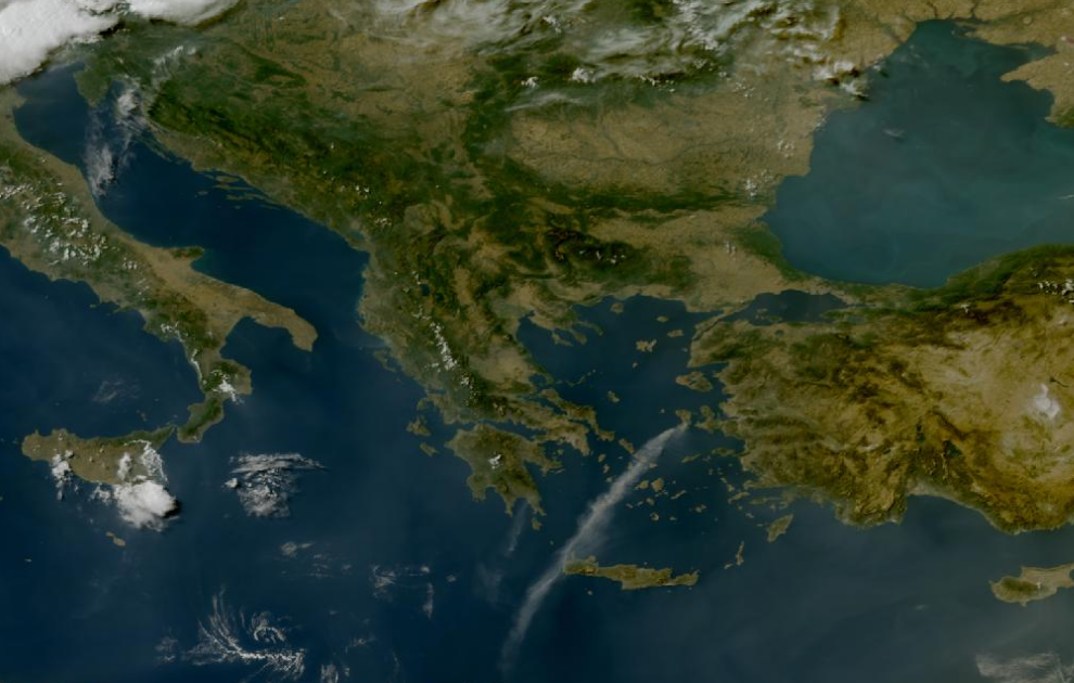 Τελευταία δορυφορική εικόνα νεφοκάλυψης