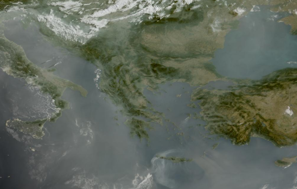 Τελευταία δορυφορική εικόνα νεφοκάλυψης