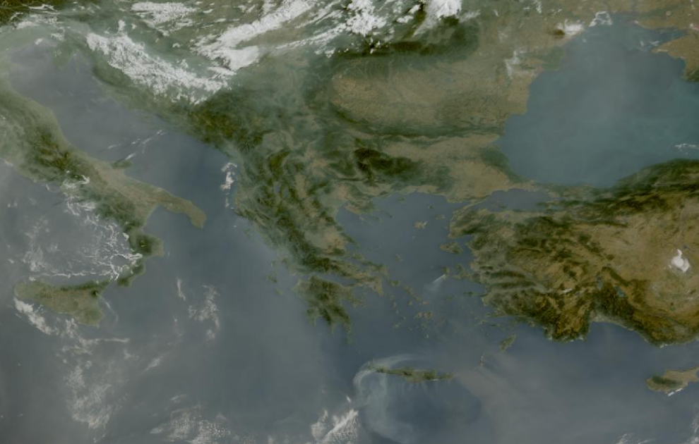 Τελευταία δορυφορική εικόνα νεφοκάλυψης