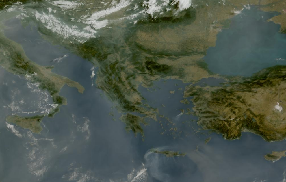 Τελευταία δορυφορική εικόνα νεφοκάλυψης