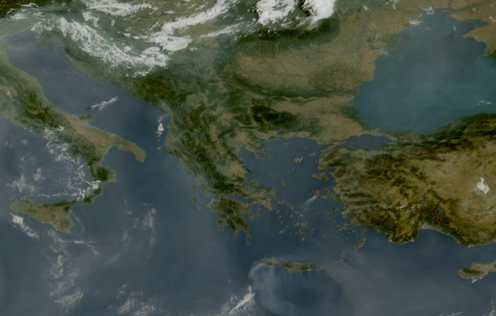 Τελευταία δορυφορική εικόνα νεφοκάλυψης