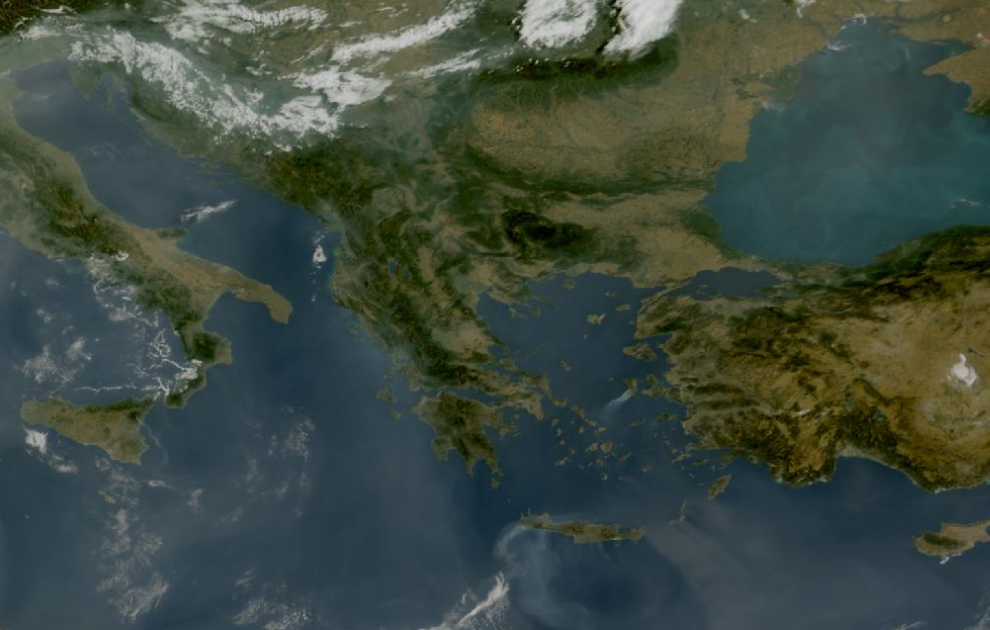 Τελευταία δορυφορική εικόνα νεφοκάλυψης