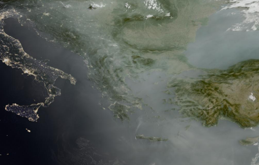Τελευταία δορυφορική εικόνα νεφοκάλυψης
