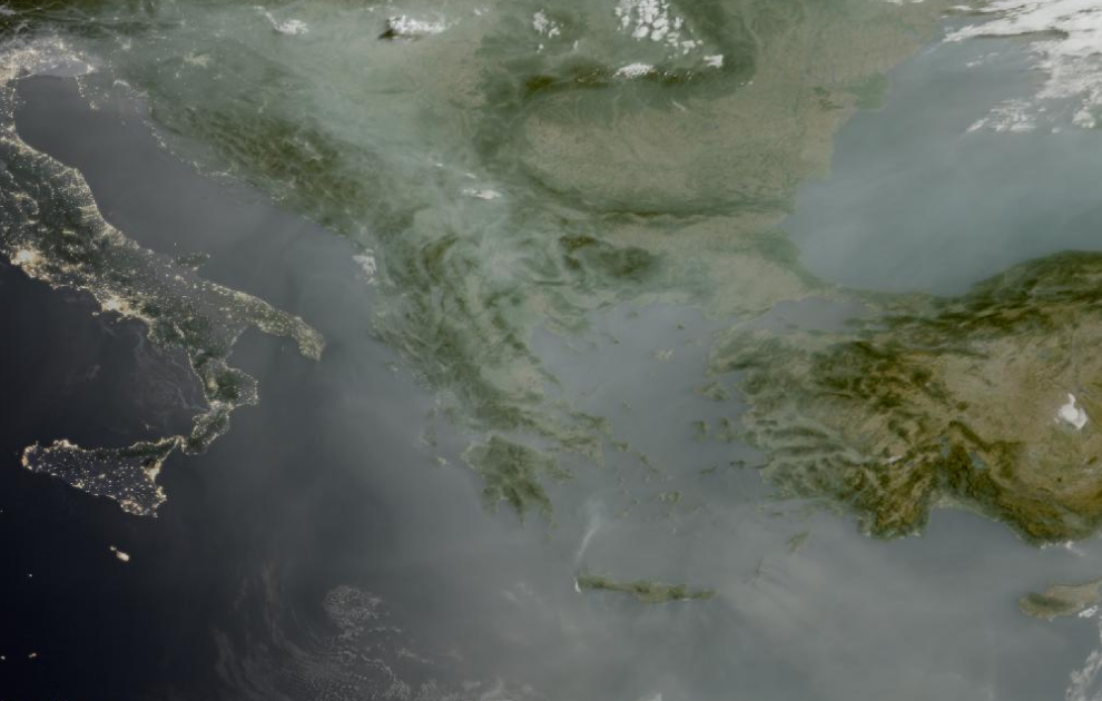 Τελευταία δορυφορική εικόνα νεφοκάλυψης