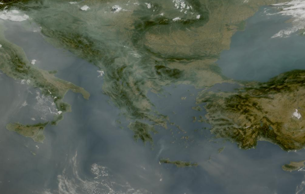 Τελευταία δορυφορική εικόνα νεφοκάλυψης