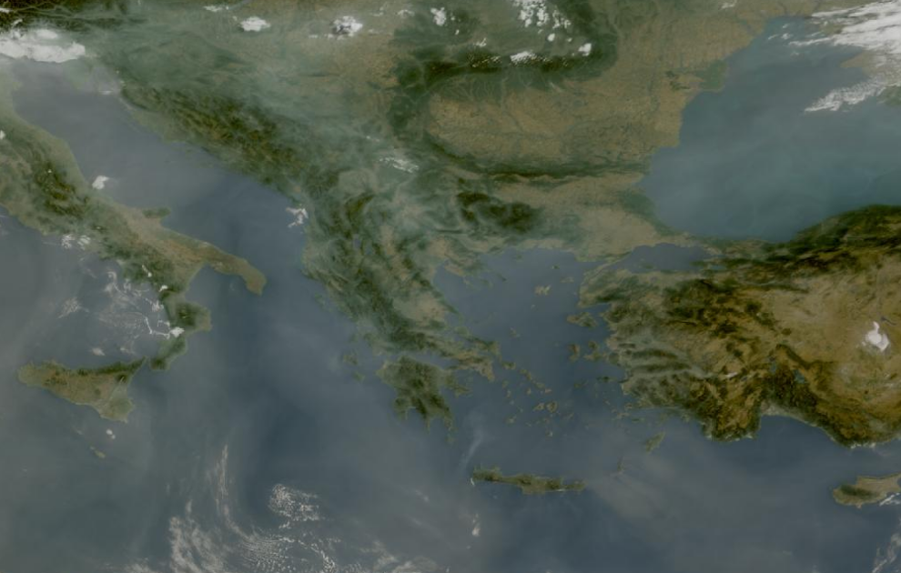 Τελευταία δορυφορική εικόνα νεφοκάλυψης