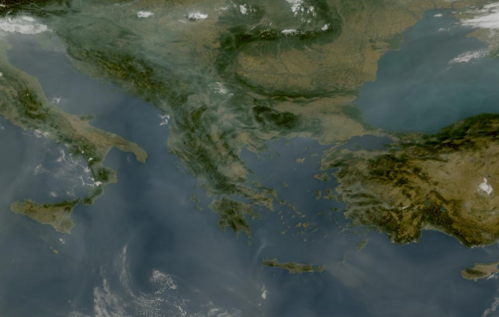 Τελευταία δορυφορική εικόνα νεφοκάλυψης