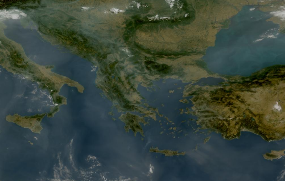Τελευταία δορυφορική εικόνα νεφοκάλυψης