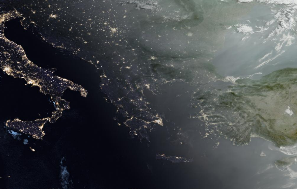 Τελευταία δορυφορική εικόνα νεφοκάλυψης