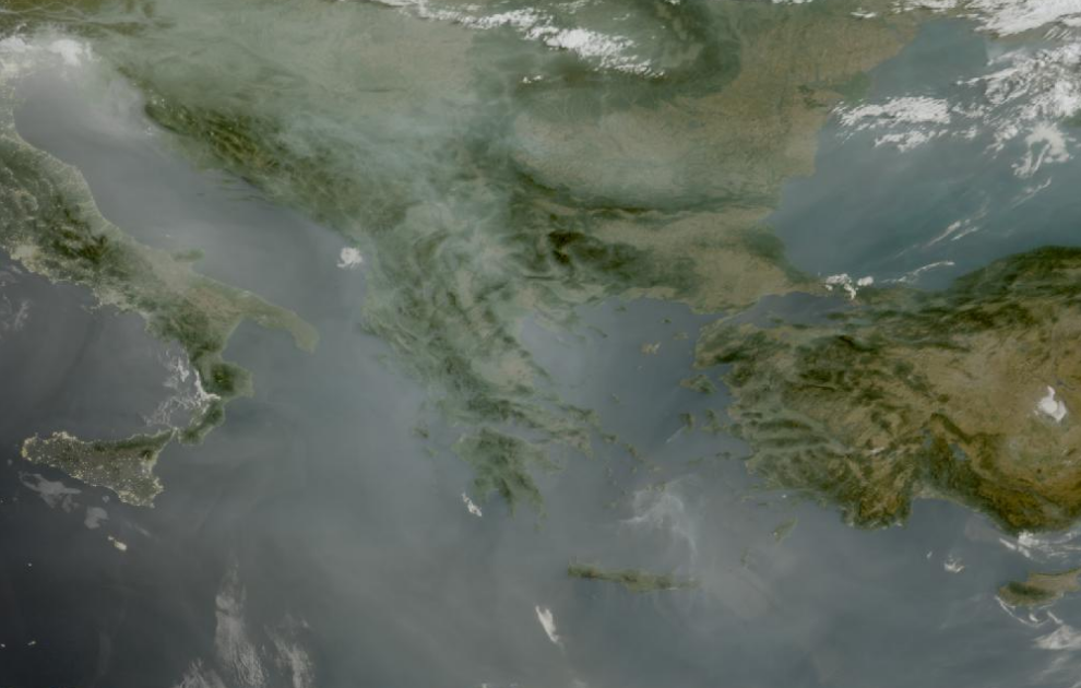 Τελευταία δορυφορική εικόνα νεφοκάλυψης