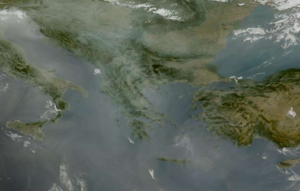 Τελευταία δορυφορική εικόνα νεφοκάλυψης