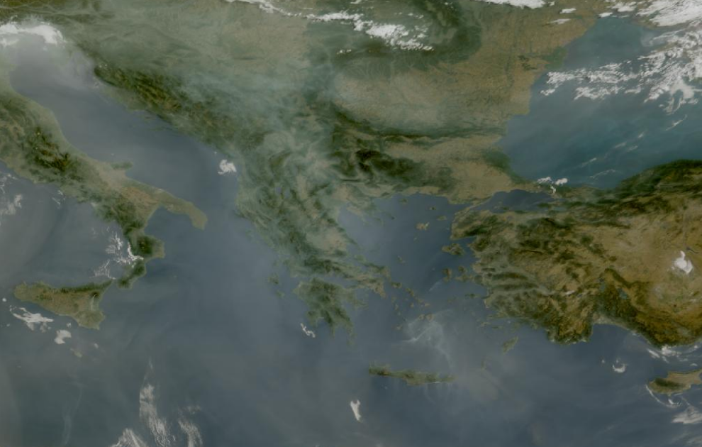 Τελευταία δορυφορική εικόνα νεφοκάλυψης
