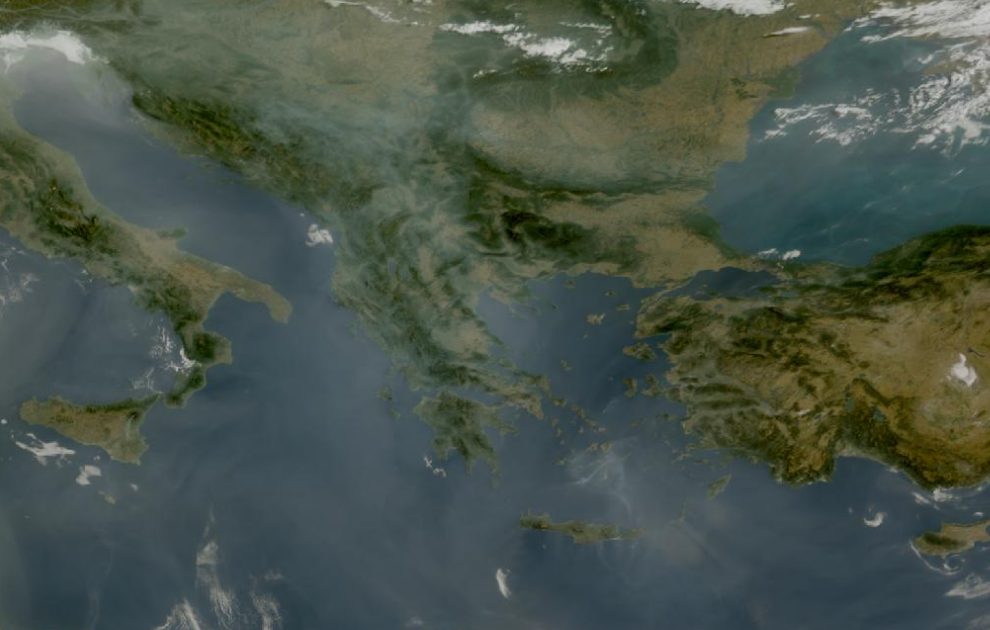 Τελευταία δορυφορική εικόνα νεφοκάλυψης
