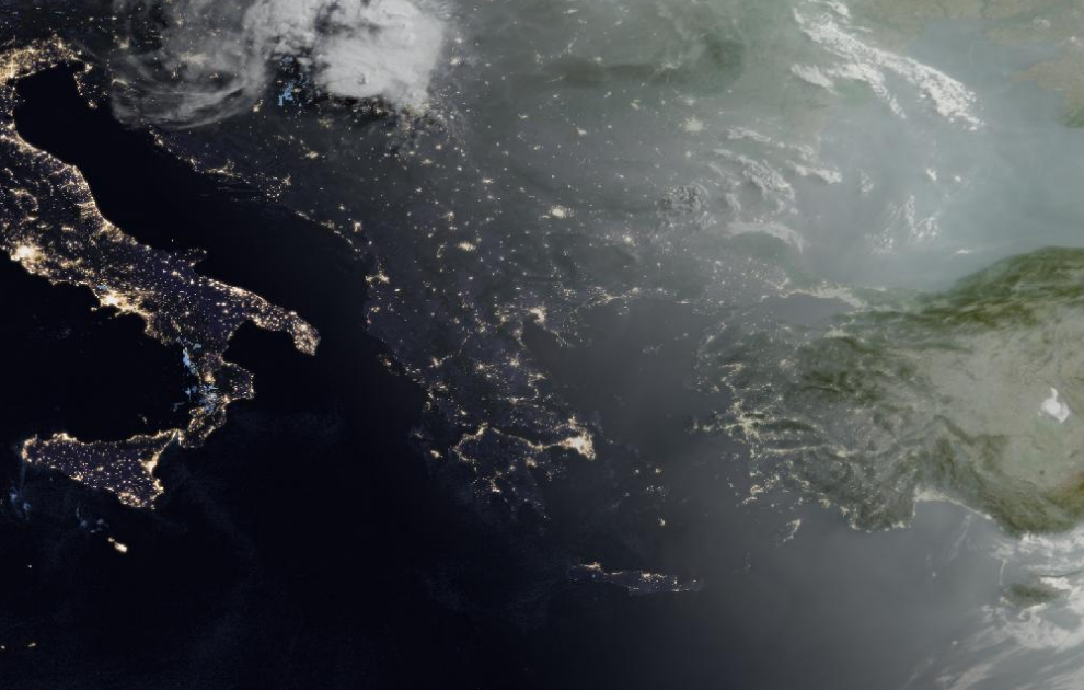 Τελευταία δορυφορική εικόνα νεφοκάλυψης