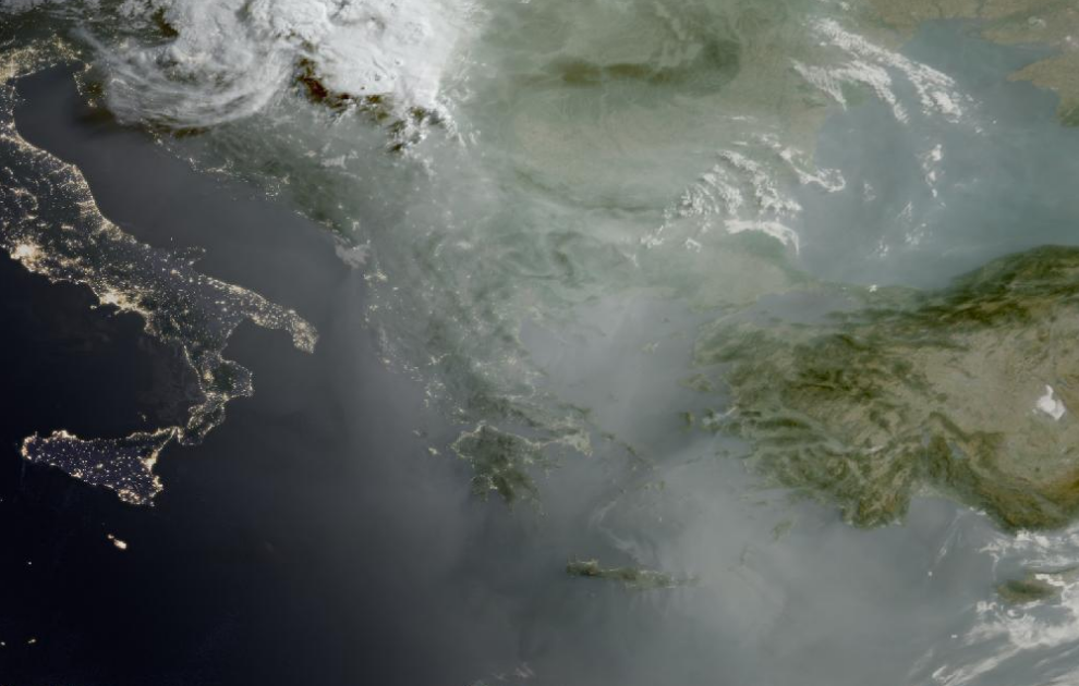 Τελευταία δορυφορική εικόνα νεφοκάλυψης