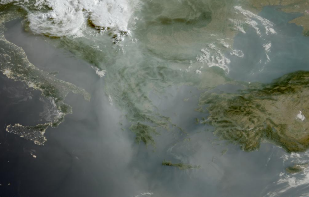 Τελευταία δορυφορική εικόνα νεφοκάλυψης