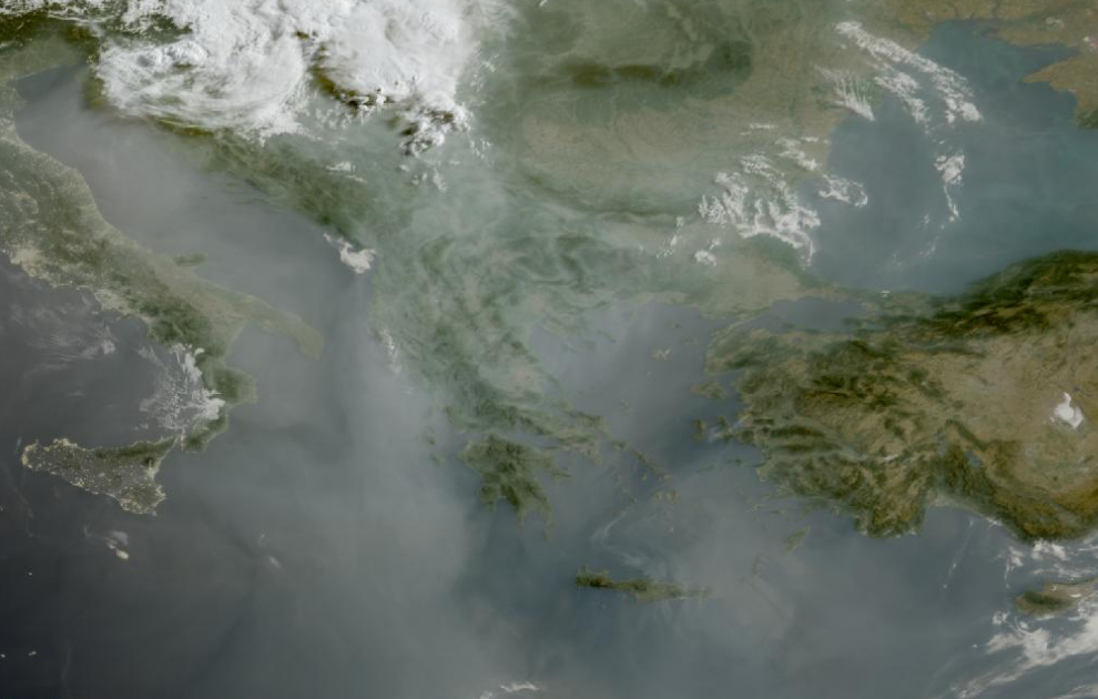 Τελευταία δορυφορική εικόνα νεφοκάλυψης